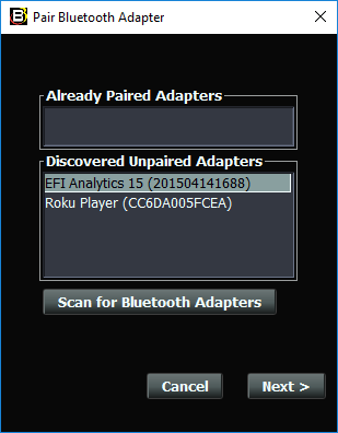 Bluetooth adapter found 1